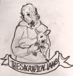 Sacrificial lamb - Marker and Pencil