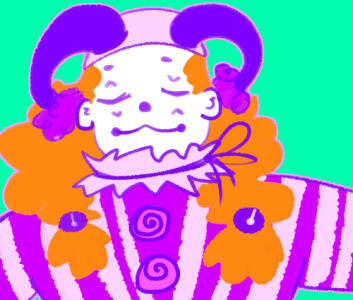 Stripes the clown - Medibang